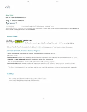 Funding approval letter