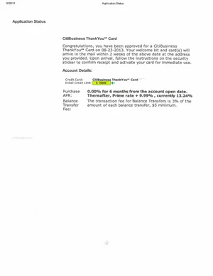 Funding approval letter