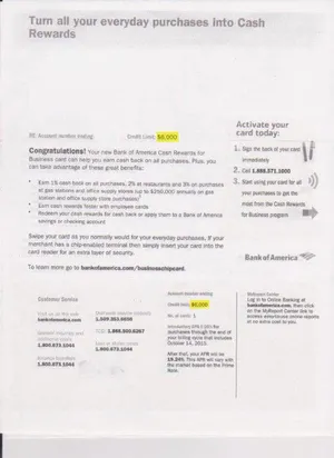 Bank of America approval letter