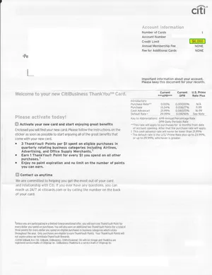 Citi approval letter