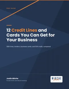 12 Credit Lines and Cards You Can Get for Your Business guide cover